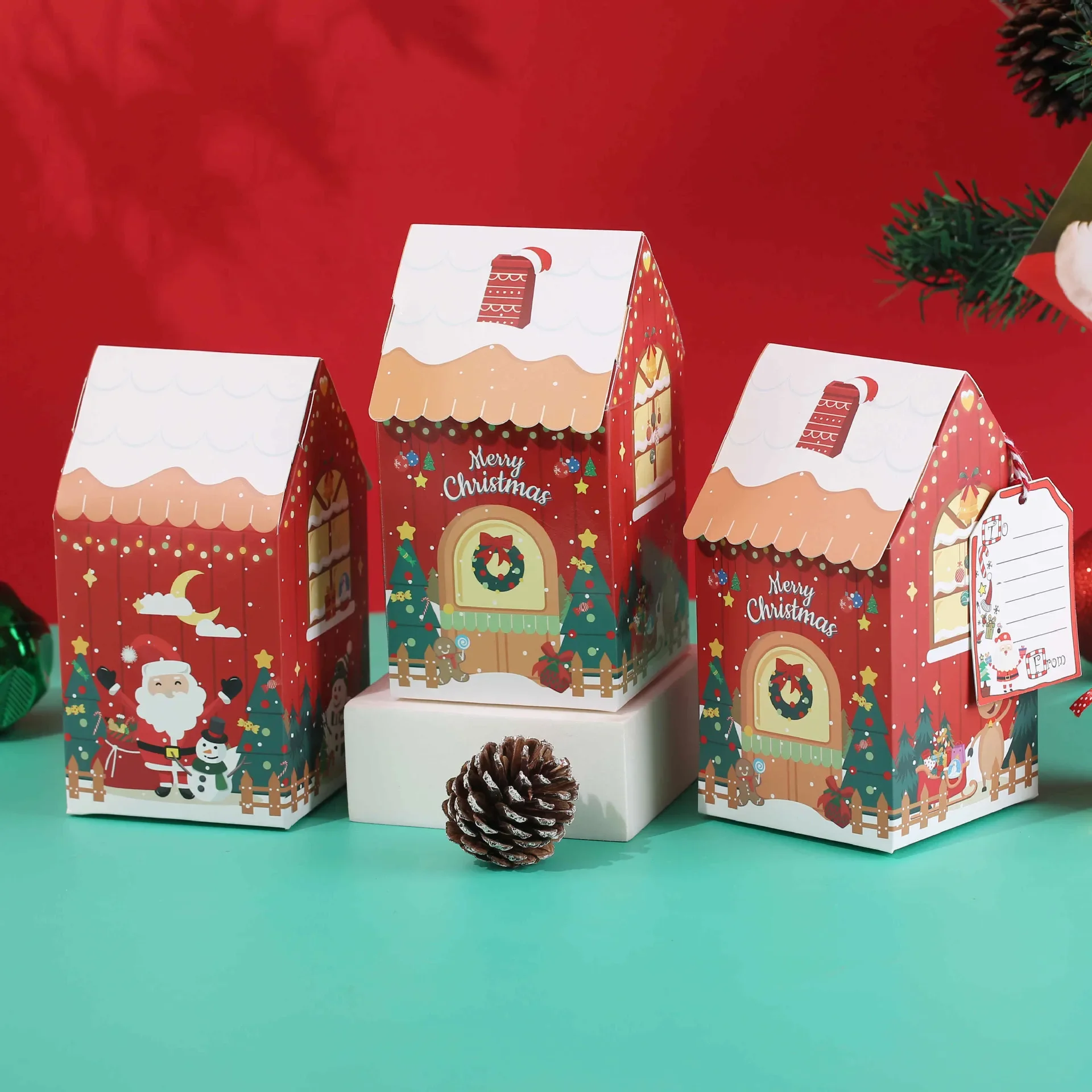 Christmas House Shape Candy Gift Box