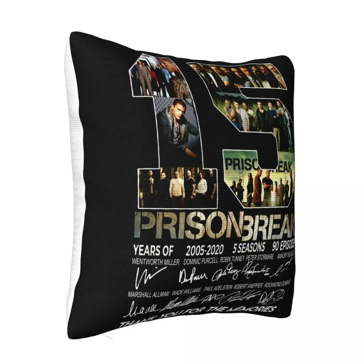 Prison Break 15 Years Of 2005 2020 5 Seasons 90 Episodes Signature Men Outdoor Baseball Hat Pillow Case