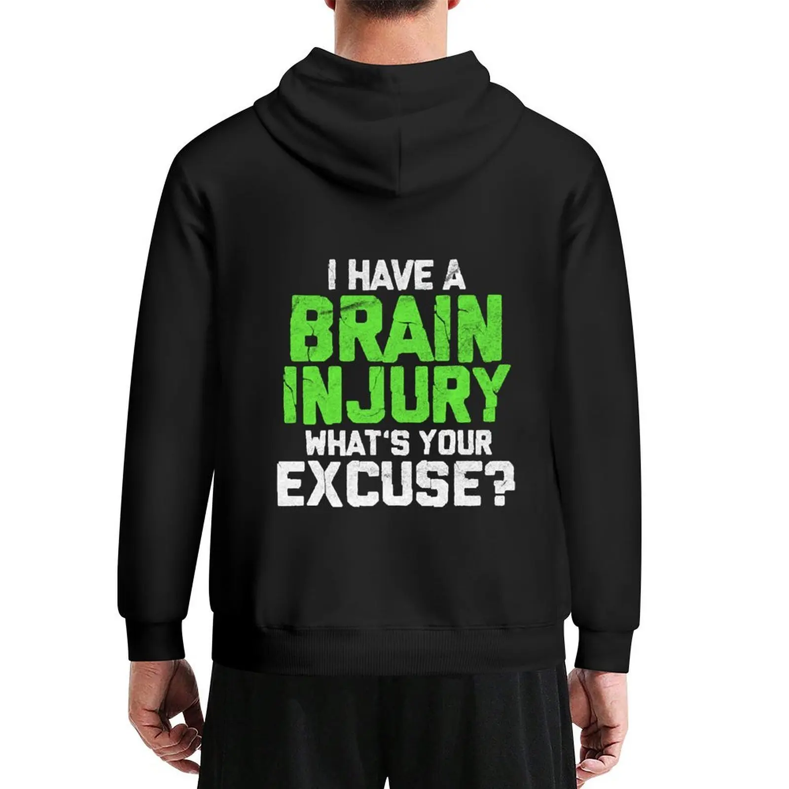 

I Have A Brain Injury What's Your Excuse Hoodie korean autumn clothes hooded shirt blouse autumn mens hoodie