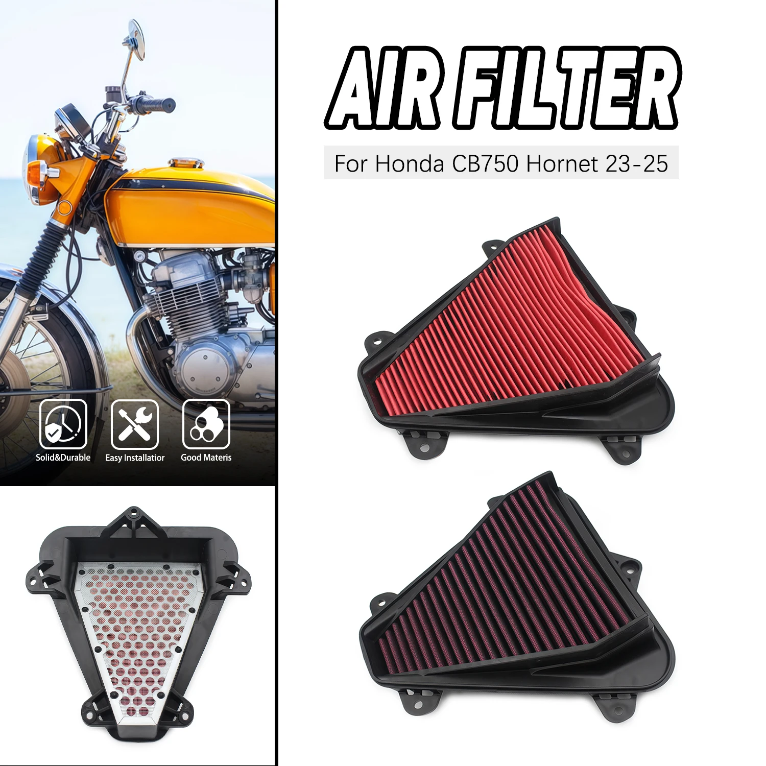 

Replacement Motorcycle Parts High Air Filter Element Good Quality For Honda Transalp XL 750 XL750 CB750 Hornet CB 750 2023-2025