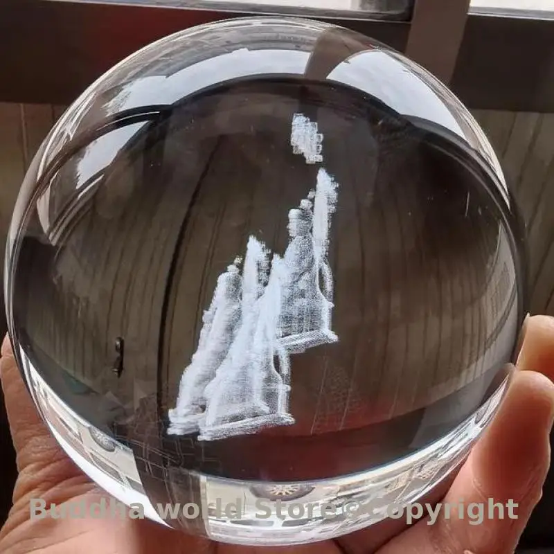 50% off Taoism Buddhism Effective protection holy Crystal San qing Daozu Lord Lao Zi Gods statue for Taoist monk temple worship