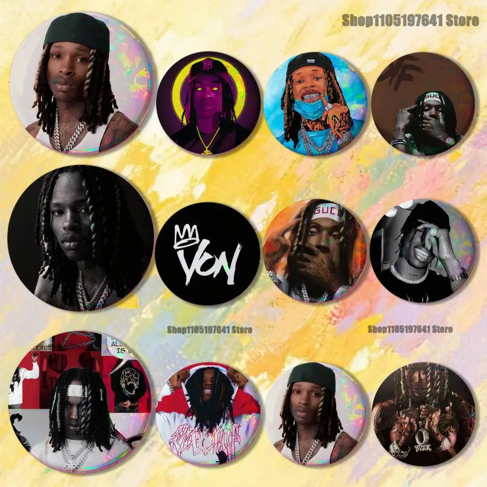 

Rapper K-King V-Vons Badges Button Round Creative Pin Brooch Badge Bag Decor Accessories Fans Collect Friends Gifts