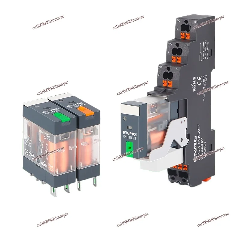 

Thin Intermediate Relay RXG Rail Type 24VDC 220VAC Electromagnetic Power Relay 12A