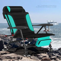 Fishing Chair New Reclining Folding Portable European Style Fishing Chair All Terrain Multifunctional Fishing Stool Outdoor