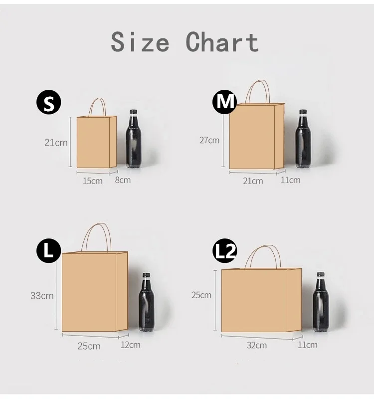 10/30/50pcs DIY Multifunction soft color paper bag with handles Festival gift bag shopping bags kraft paper packing bag