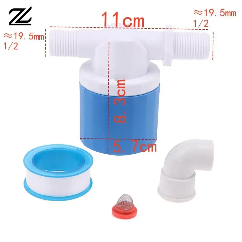 

1/2'' 3/4'' 1'' Practical Water Level Control Durable Replacement Full Automatic Float Valve Anti Corrosion Nylon Ball Balve