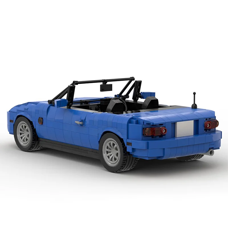 BuildMoc 27076 Mazdaed MX-5 Speed Vehicles Building Blocks 1989 Eunos Roadster Sport Car Model Brick DIY Toys Children Xmas Gift