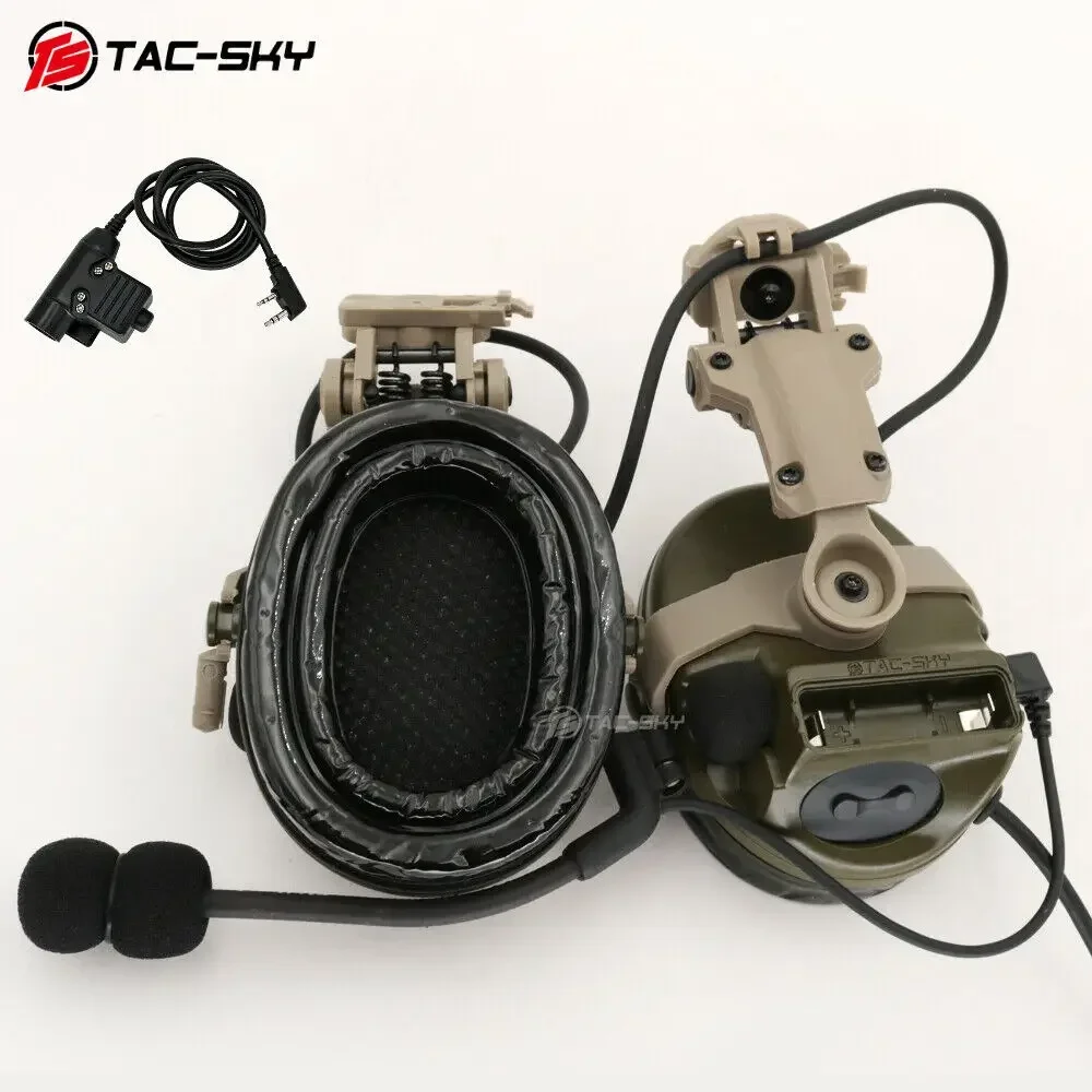 

TAC-SKY COMTAC III Tactical ARC Track Adapter Noise Cancelling Pickup Hunting Airsoft Walkie Talkie Headphones COMTAC C3 Headset