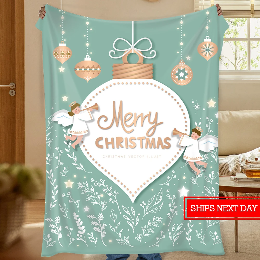 

Christmas gift blanket, soft plush throw blanket, sofa bed, lightweight flannel blanket for warmth all year round