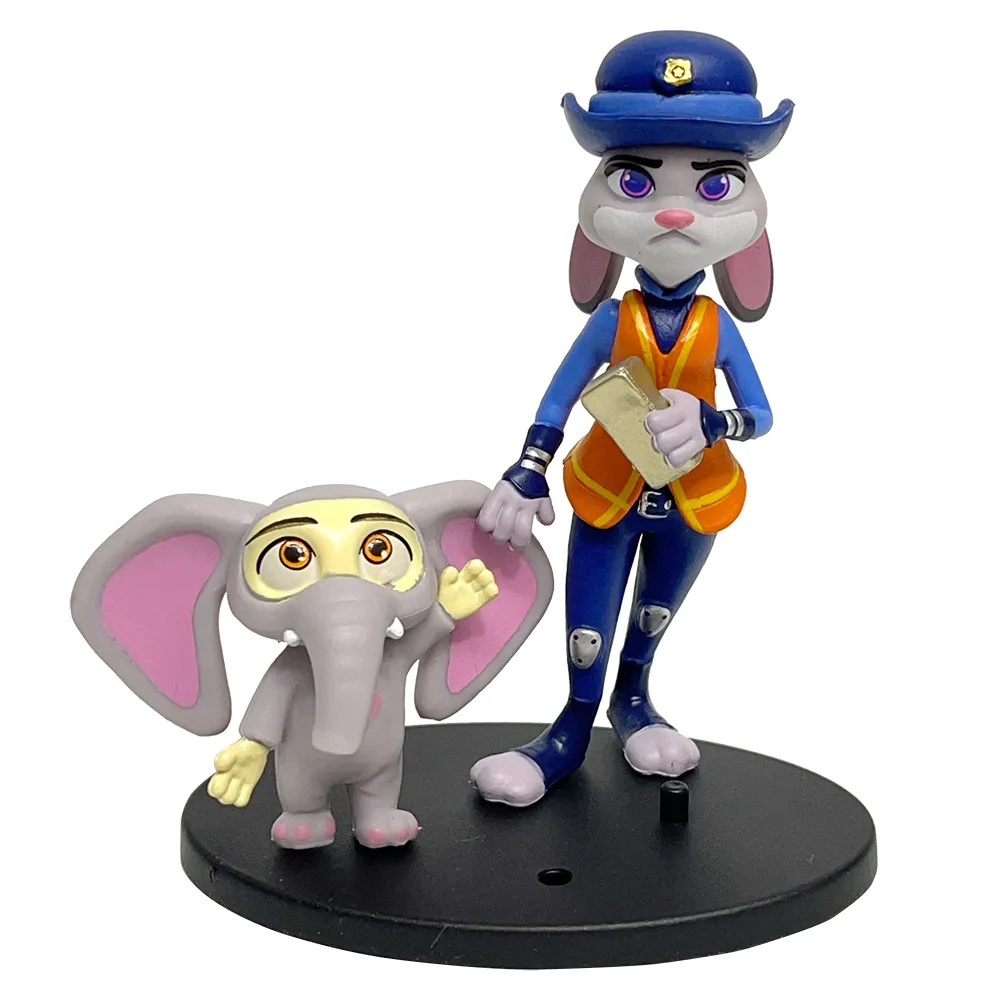 6 teile/satz Zootopia Modell Spielzeug 10 cm Judith Laverme Hopps Nick Wilde Action Figure PVC Anime Dekor