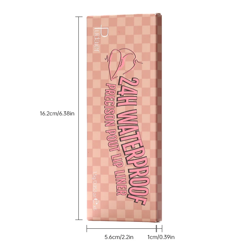 Matte Lip Liner Set - Hoog pigment, langdurige en gladde toepassing, romige textuur voor alle huidtypes - 6 stuks
