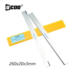 UCDO HSS Planer Blade 260x20x3mm 1pair Wood Knife Woodworking Parts for Elektra HC260 Electric Planer Power Tool Accessories