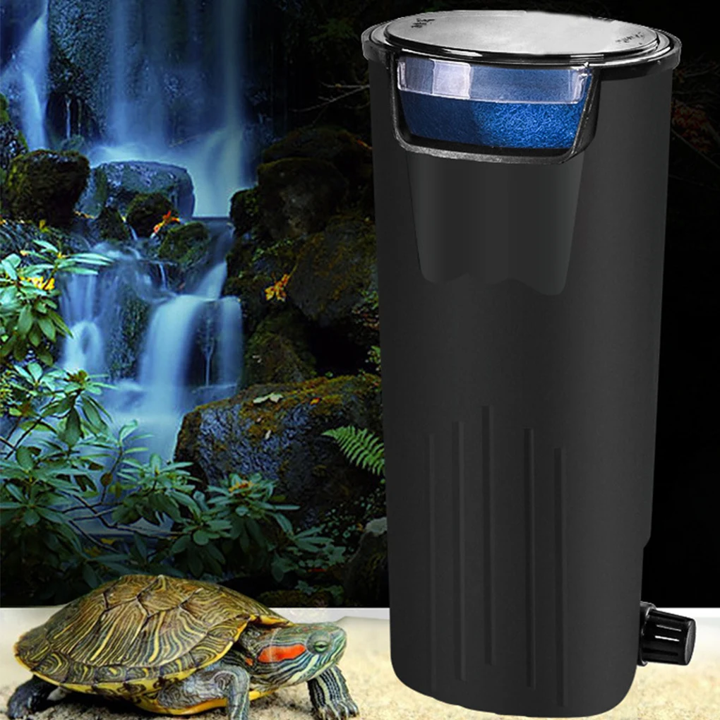 

Aquarium Filter 5W Low Water Level Reptile Filter Waterfall Plastic Cleaning Water Pump, US Plug