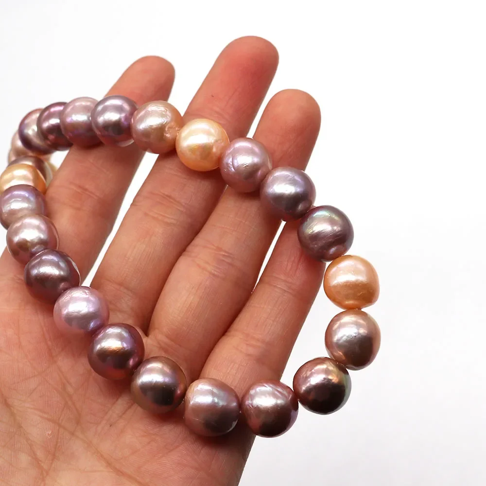 Natural Freshwater Bright Edison Pearl Crumpled Loose Beads Fine Jewelry DIY Earrings Necklace Pendant Jewelry Accessories