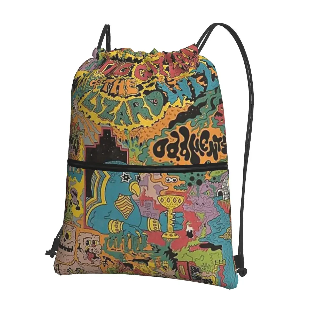 King Gizzard Oddments Portable Backpacks Drawstring Bag Multi-function Drawstring Bundle Pocket Storage Bags For School Students