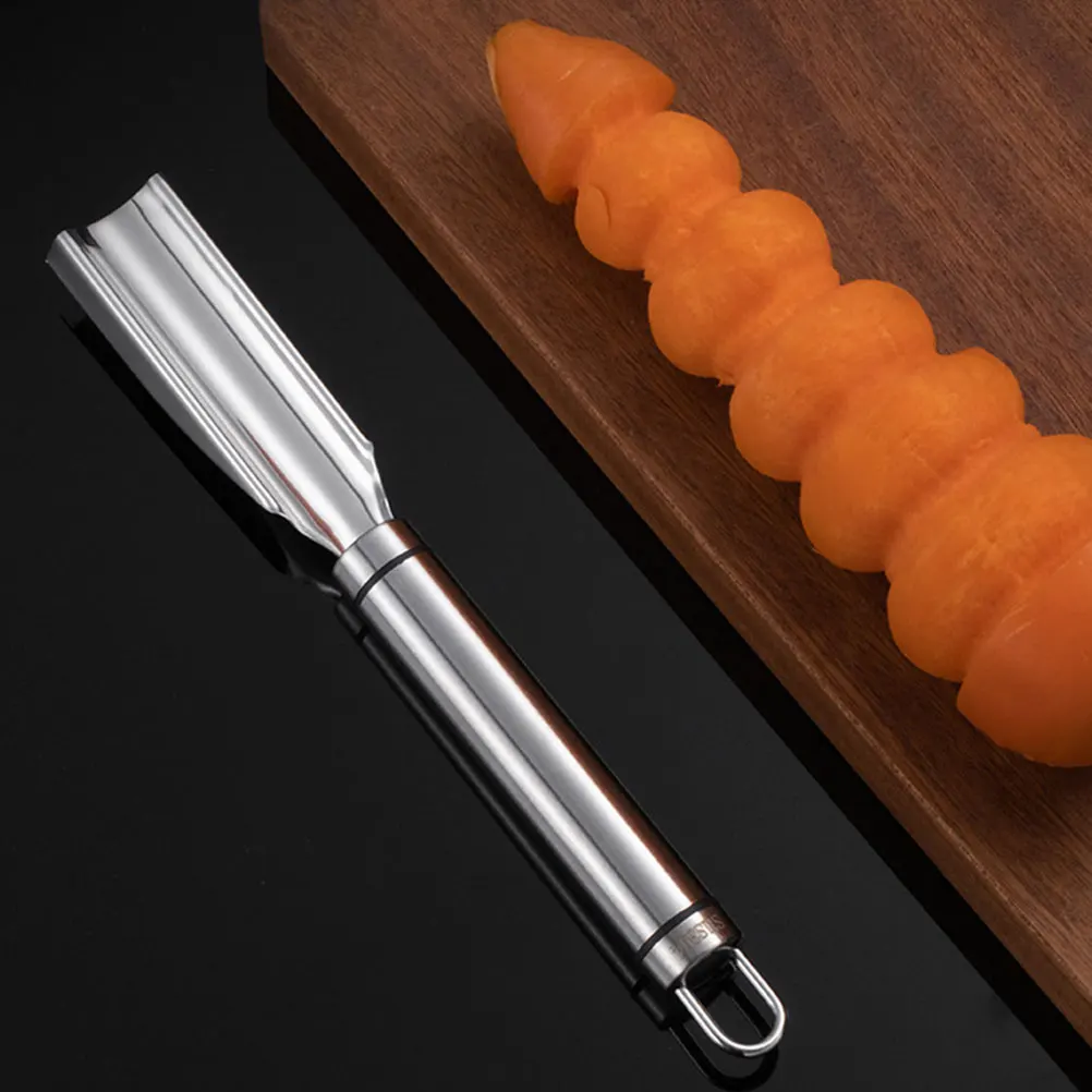 

Stainless Steel Fruit and Vegetable Carving Tool Multi-Functional Spiral Shaper for Kitchen Decoration Peeling and Creative