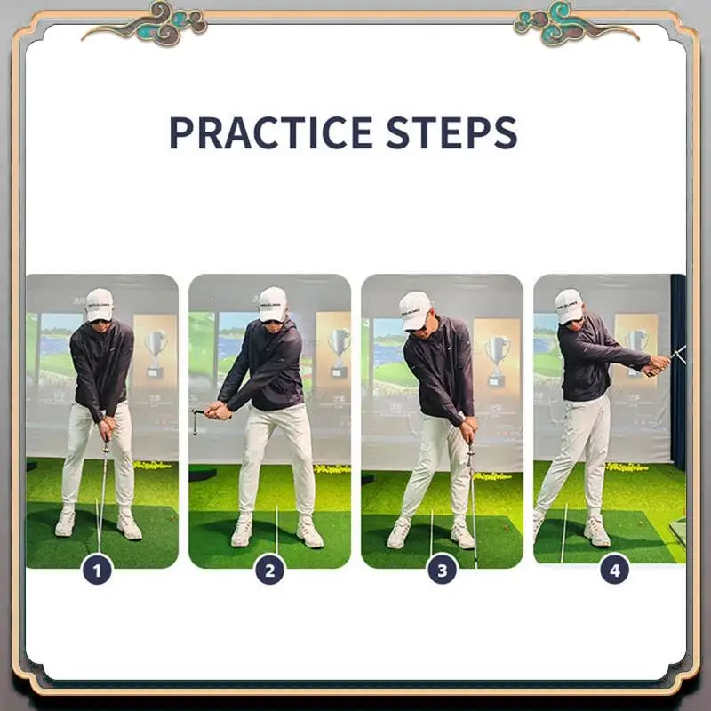 

Durable Golf Swing Trainer Putting Practice Training Aids Golf Ball Posture Correction Swing Stick Golf Supplies