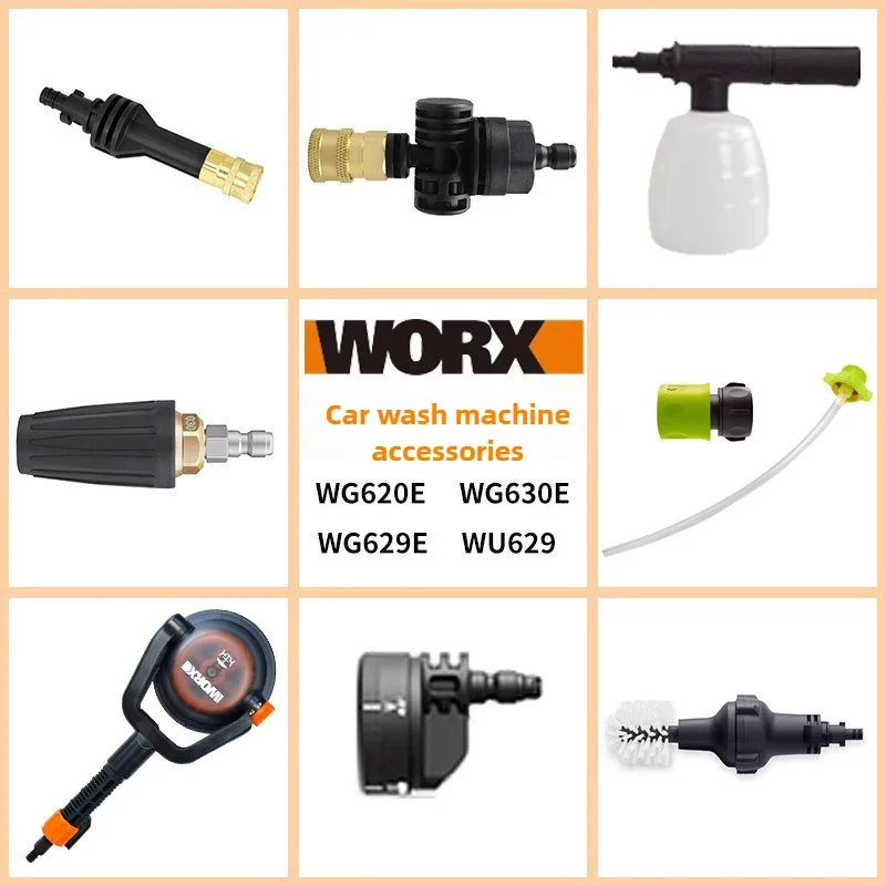 Accesorios para lavadora de coche a presión, limpieza de superficie para boquilla WORX, tubo de agua, varilla corta, herramienta manual, piezas de herramientas de lavado útiles