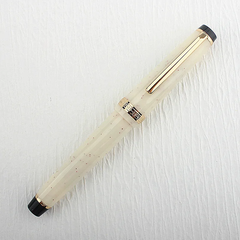 Imagem -05 - Jinhao-caneta-tinteiro com Canetas de Tinta Transparência Dourado ef f m Nib Escritório Comercial Material Escolar 82