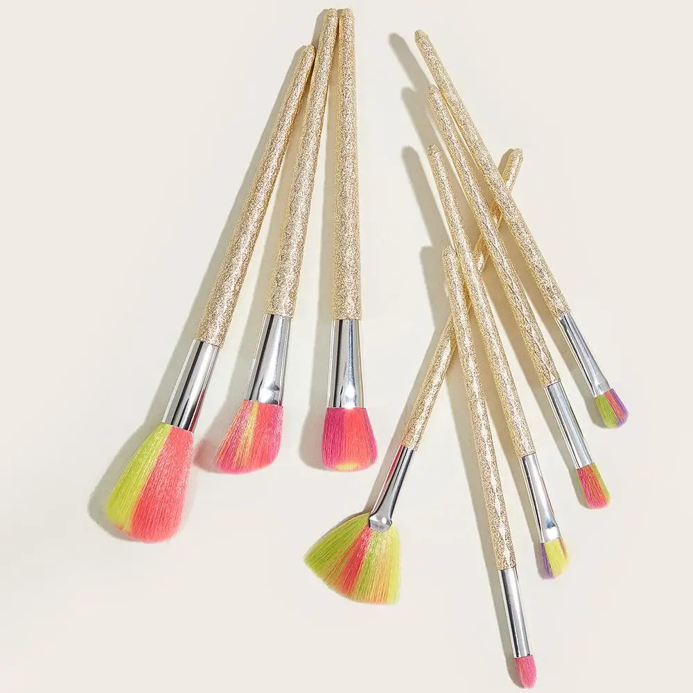 GUJHUIMakeup Brush Set Frosted Copper Eye Shadow Brush Eyebrow Brush Small Fan-shaped Brush Shadow Brush Blush Brush