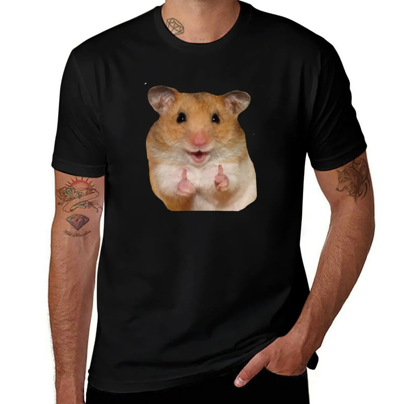 

Thumbs up hamster T-Shirt new edition anime figures funny gifts shirts men graphic