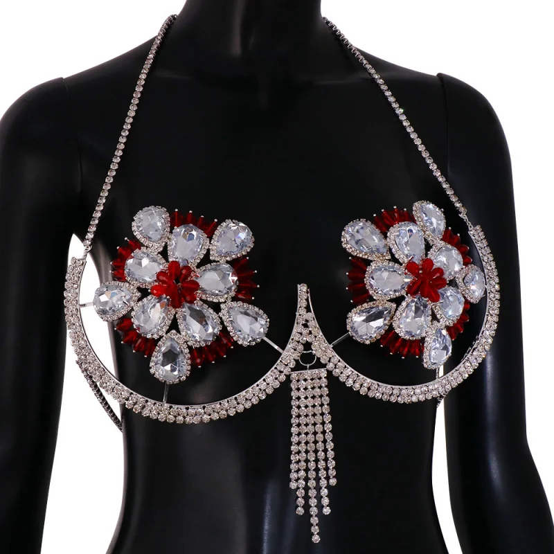 امرأة مجوهرات للجسم الصدر سلسلة مثير الصدرية سلسلة النادي الليلي حفلة ماكياج الرقص البطن حمالة الرقص الشاطئ الزي