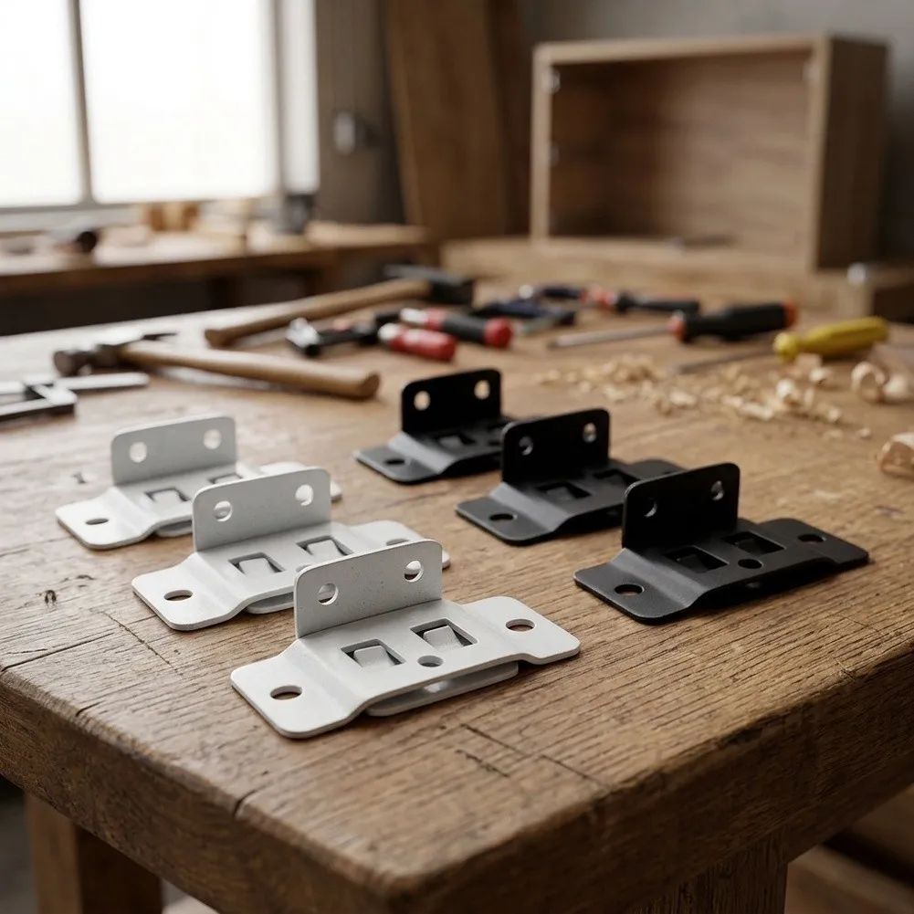 For Home DIY Projects Furniture Connector Cabinet Repair Kit Reinforcing Joints 1.2mm Thick Metal Pre-drilled Holes