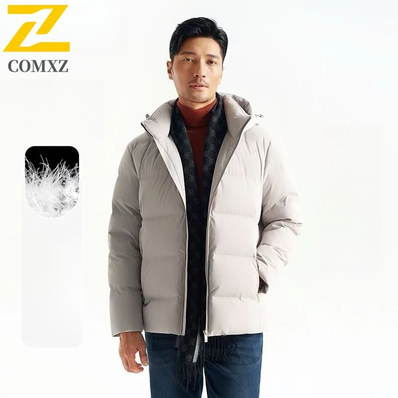 

Мужское графеновое зимнее пальто, куртка-пуховик с капюшоном на термоподкладке, ветрозащитная, водонепроницаемая, утолщенная уличная парка, повседневная уличная одежда2025