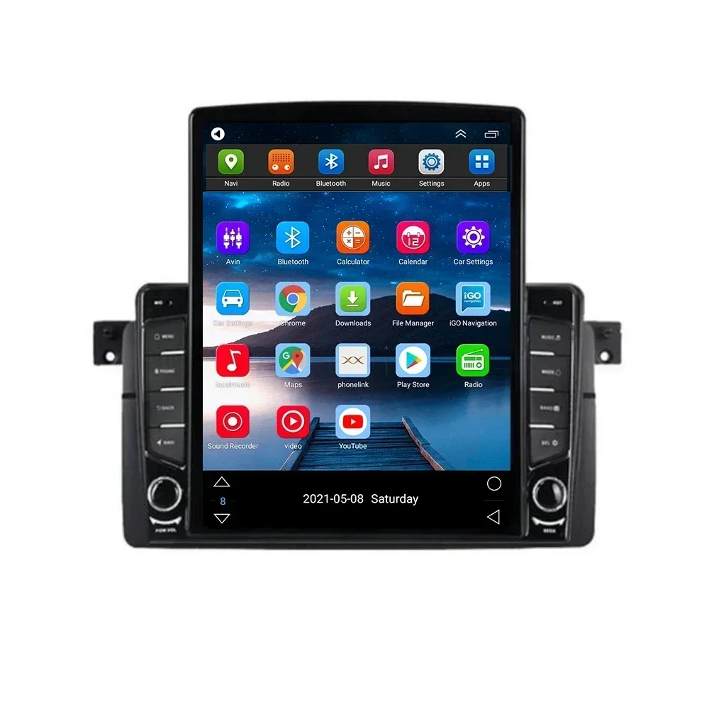 Android 13 DSP Carplay 5G LTE For Tesla Vertical Car Radio Video Stereo for BMW E46 M3 318/320/325/330/335 GPS Multimedia Player