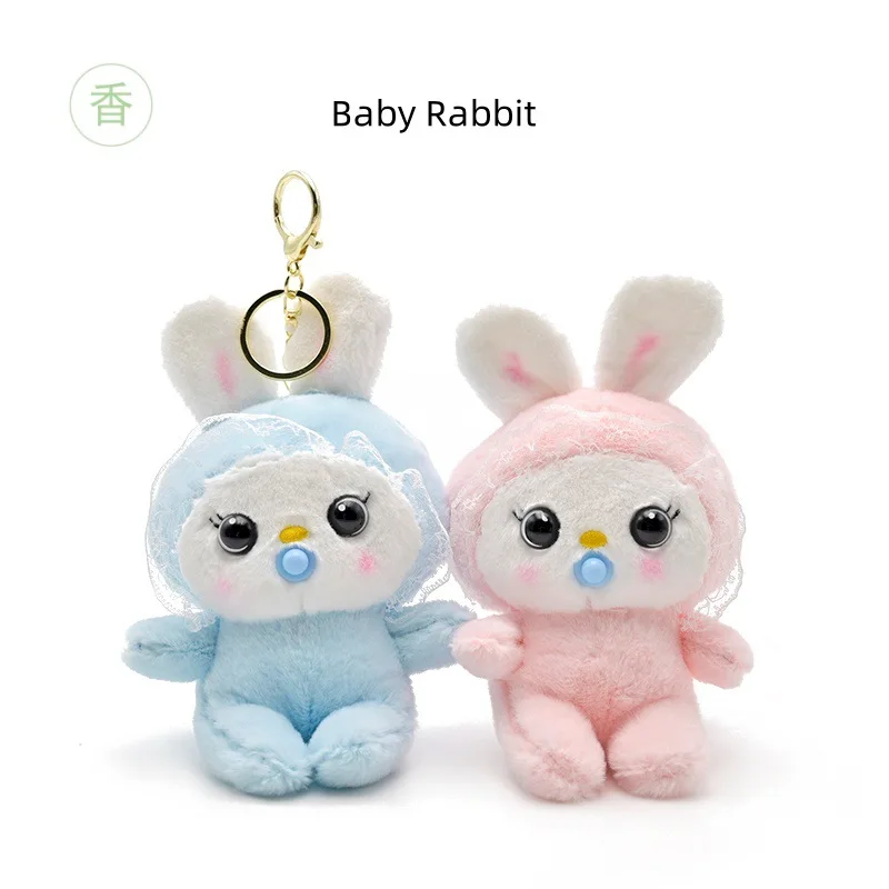 new Cute Soft Fragrance Baby Rabbit Keychain Pendant for Men and Women's Treasures with Hand Gift Doll Plush Toy  darling  Doll