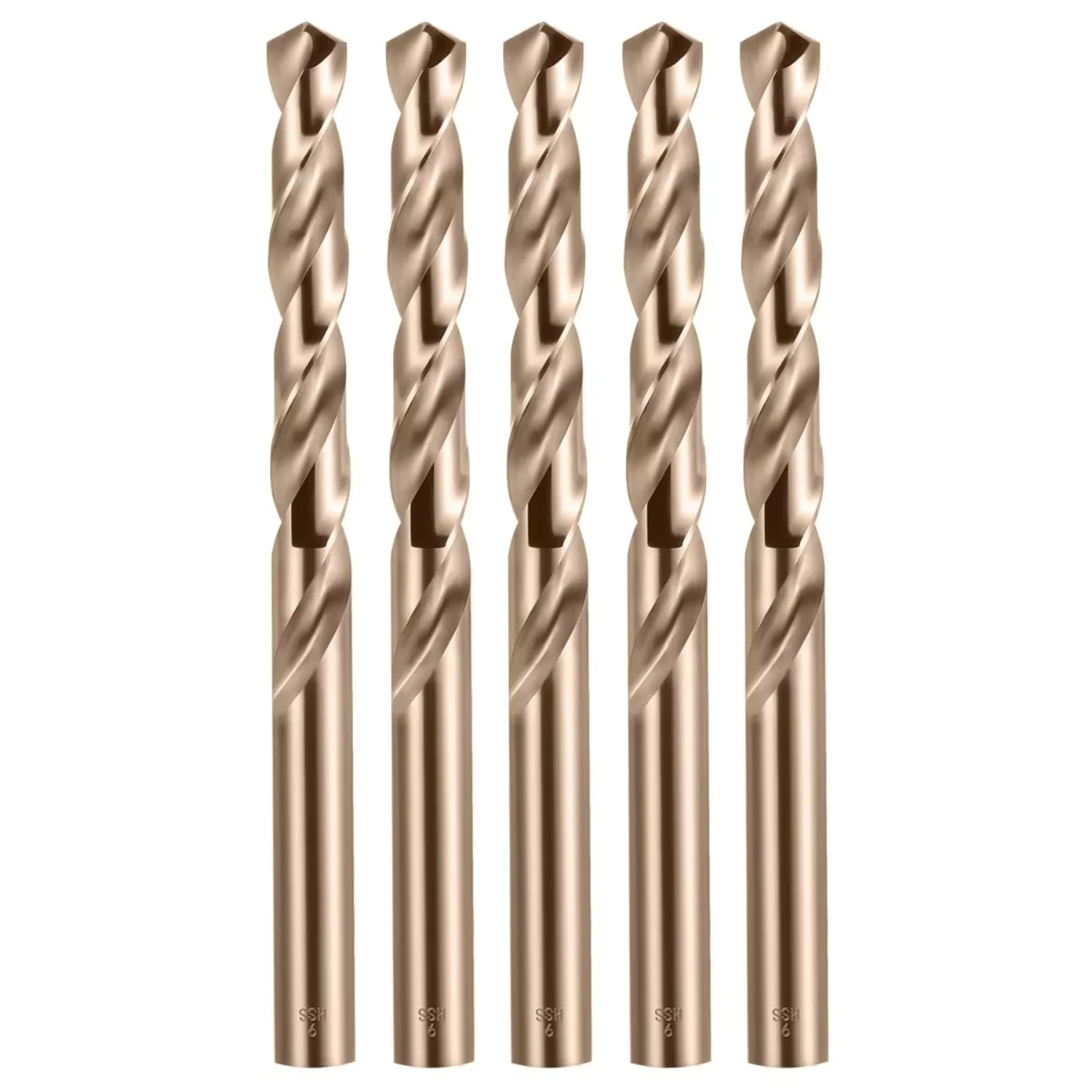 

5 Pcs Cobalt Drill , M35 Twist Drill Bits Straight Shank, 9mm High Speed Steel Drill Bits Drilling in Hard Metal, Stainl