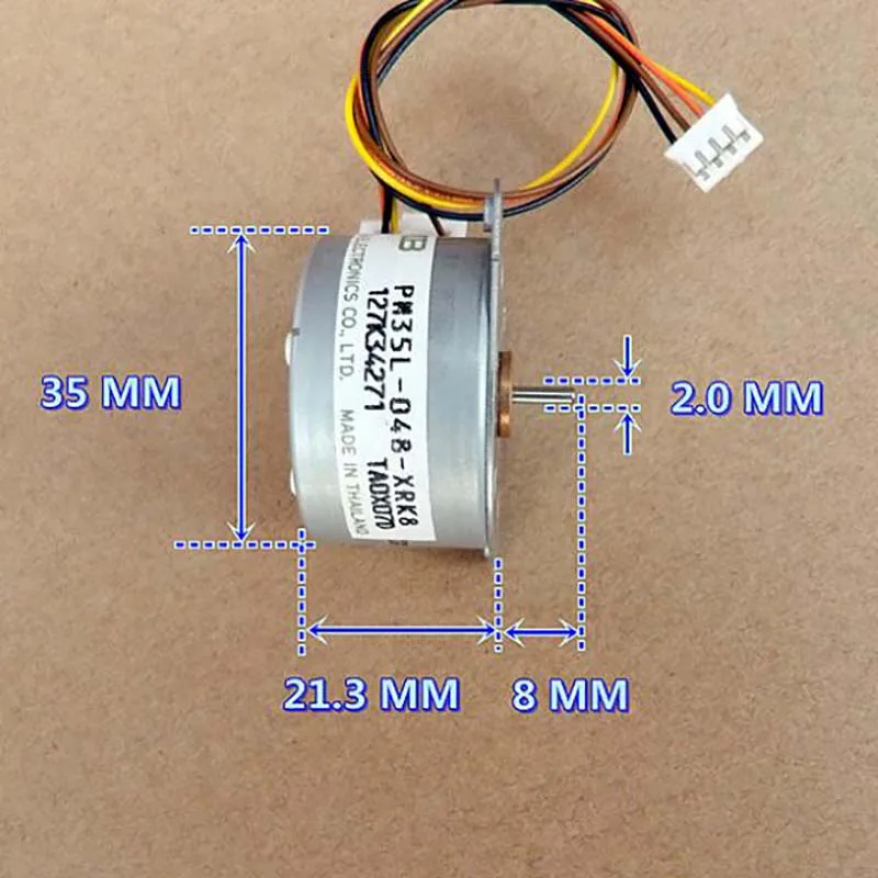 Brand New 35mm Stepping Motor PM35L-048 2-phase 4-wire 7.5degree Round Stepper Motor