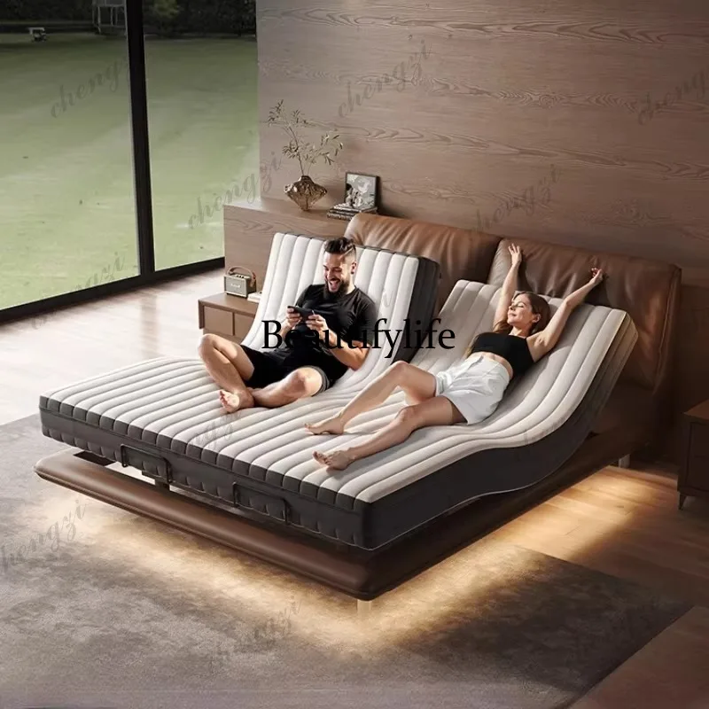 Z138 Electric Smart Bed Sleep Detection Elephant Ear Suspension Home Automatic Lifting Double Bed