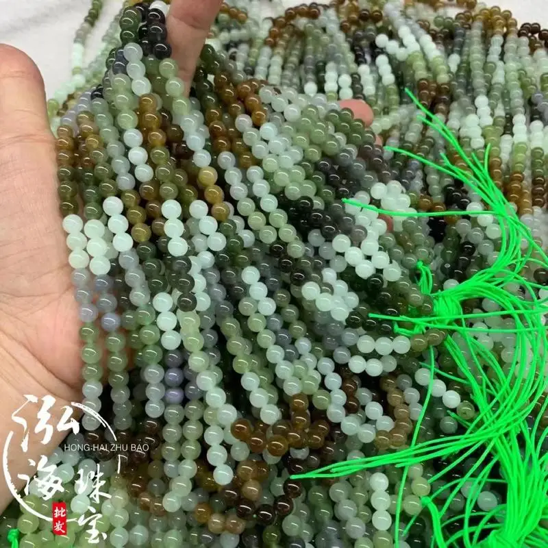 Natural Hetian Jade Qinghai Multi-Treasure 6Mm Buddha Bead Material, Delicate Accessories And Jewelry