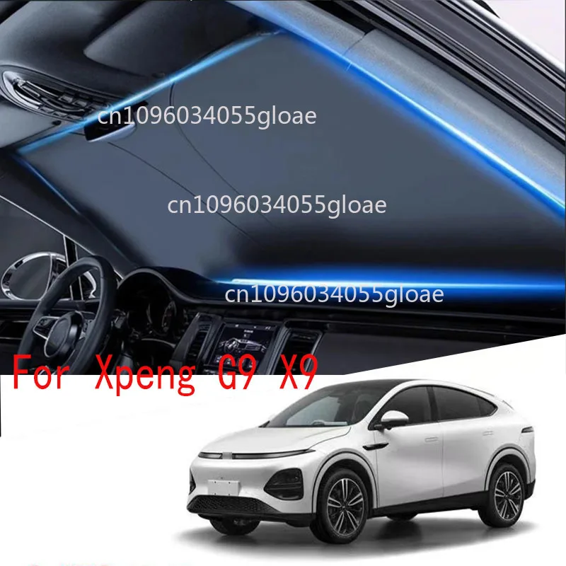 

Для Xpeng G9 X9 автомобильный солнцезащитный козырек, зонт на лобовое стекло с сумкой для хранения, солнцезащитный козырек на переднее окно, защита от ультрафиолета, летние автомобильные аксессуары