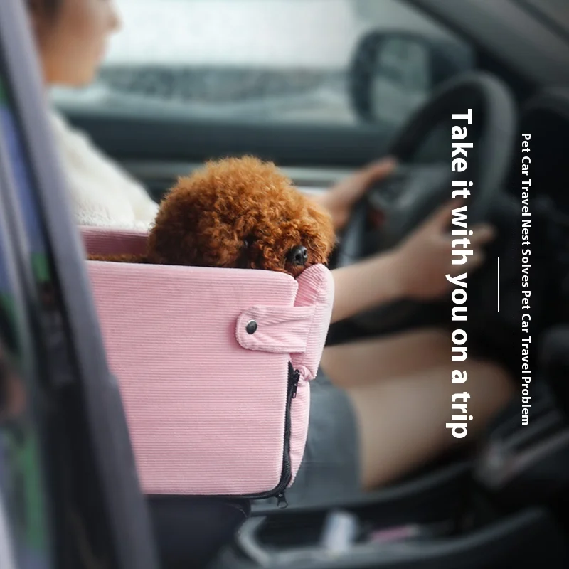 

STLFSolid Pattern Собака Кошка Складная портативная подушка для автомобильного сиденья Легко чистится Съемное гнездо для домашних животных Экологичная полиэфирная ткань