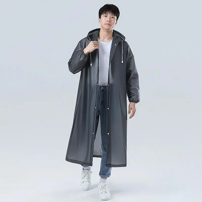 Fashion Women Man Raincoat Thickened Waterproof Clothing Adult Camping Reusable Poncho Rainwear Hot EVA Rain Coat