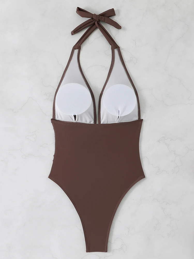 Sexy Woman Swimsuits One Piece Bathing Suits 2026 Women V Neck Swimwear Female Monokini Backless Swimming Bodysuit Beachwear view 5