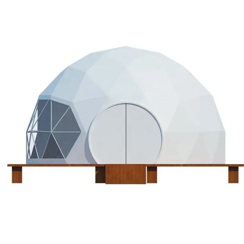 

Glamping Resort Camping Geodesic Dome Tents For Sale Factory OEM Logo Printing Camping Tent