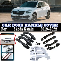 For Skoda Kamiq 2019 2020 2021 2022 Car Door Handle Luxurious Covers Exterior Scratch Anti-rust Protective Decor Car Accessories