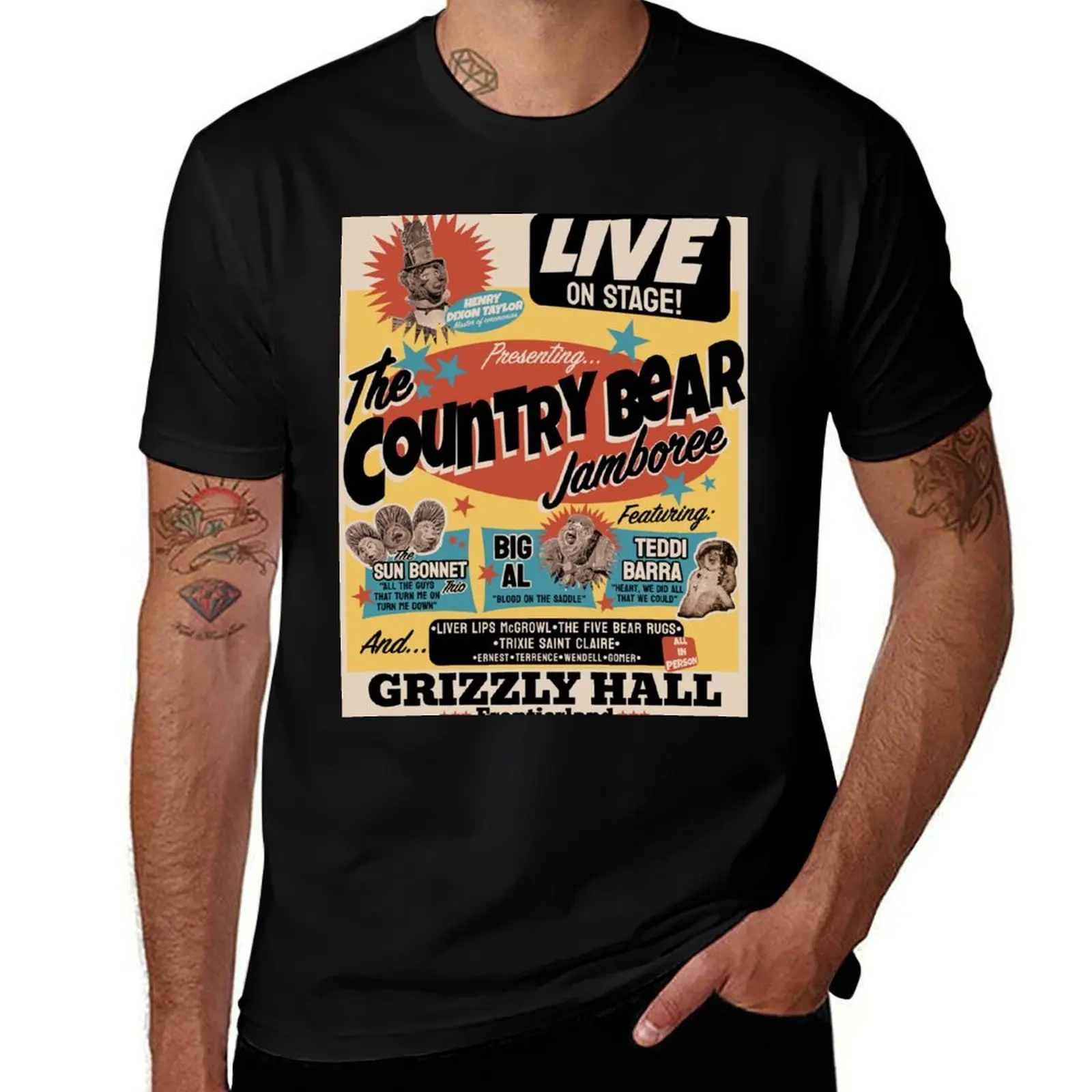 

Country Bear Jamboree T-Shirt tops graphic t shirts topping mens t shirts top quality