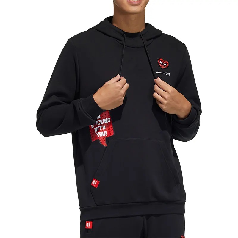 أديداس حقيقية نيو سبايدر مان التعاون عيد الحب الرجال الرياضة مقنعين البلوز H55129