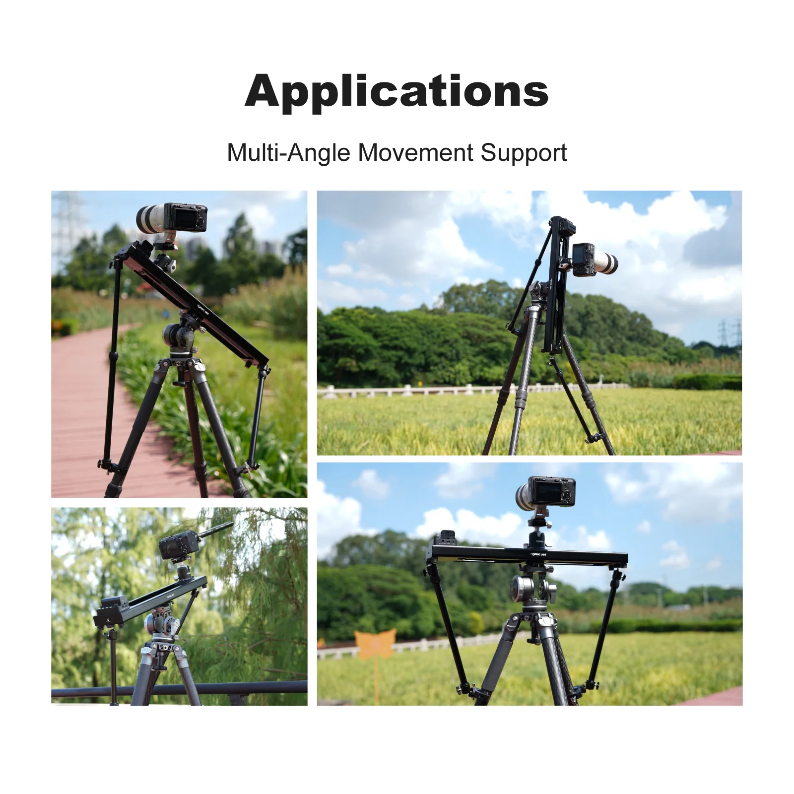1 pair Camera Video Slider Rail Support Rod for Slider Dolly Rail Track Photography DSLR Camera Stabilizer Tripod Accessories