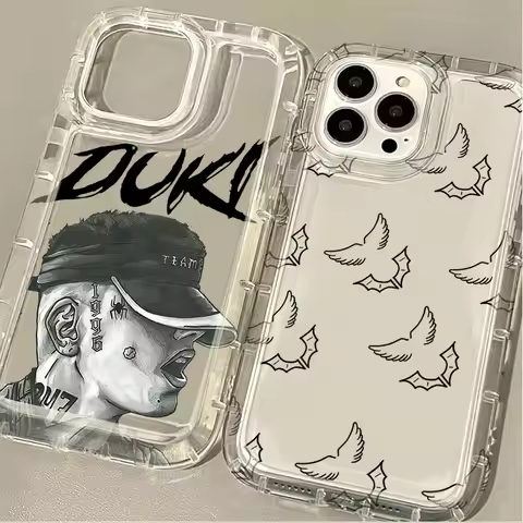 Cool Rapper Duki Phone Case For Samsung Galaxy S25 S24 Ultra S23 S22 Plus S21 S20 FE A15 A35 A55 A54 5G Clear Silicone Cover