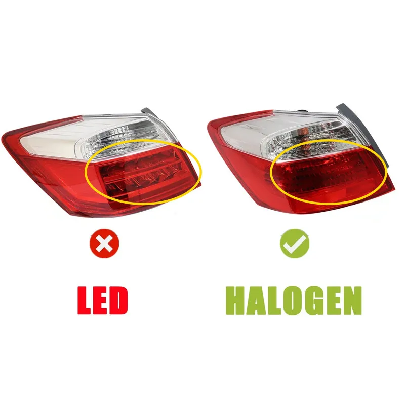 Driver Left Halogen Tail Light Outer For 2013-15 Honda Accord Sedan EX LX Sport