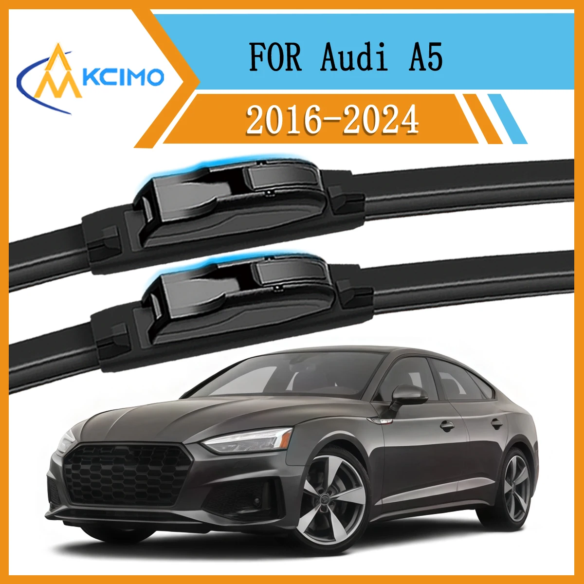 

OE Direct Fit Front Wiper Blade Pair For Audi A5 F5 2016-2024 S5/RS5 Driver & Passenger Side Guaranteed Fit Windshield Wipers