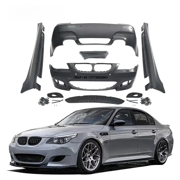 

Plastic Body Kit for 5 Series E60 Upgrade M5 Style Front Bumper Rear Bumper Slide Skirts Car Accessories