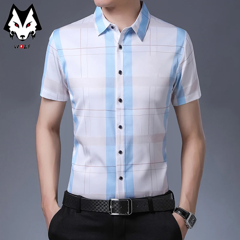 

New Men's Casual Printed Short Sleeved Lapel Shirt for Summer Fashion Comfort No Ironing Wrinkle Resistant Top