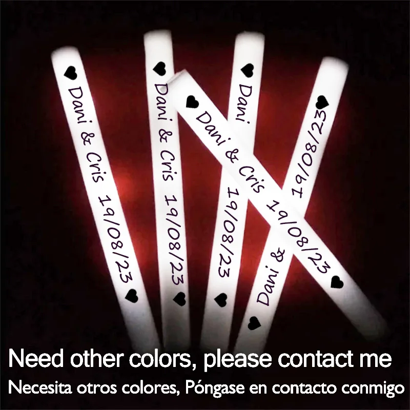 12/15/30/60Pcs Glow Sticks Bulk Colorful RGB LED Glow Foam Stick Cheer Tube Dark Light for Xmas Birthday Wedding Party Supplies image 3