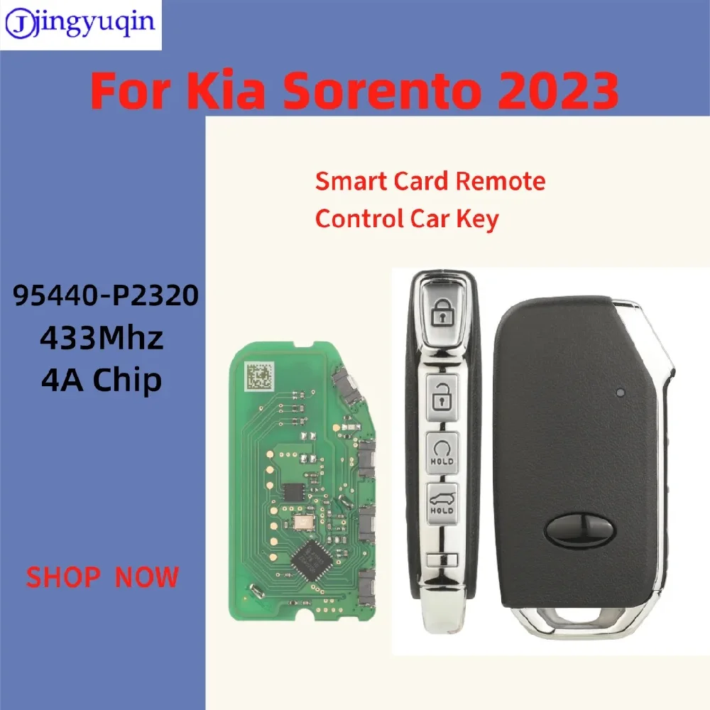 jingyuqin For Kia Sorento 2023 Frequency:433MHz FCCID:95440-P2320 4aChip Smart card Remote control Car Key Matching Durable（SUV)